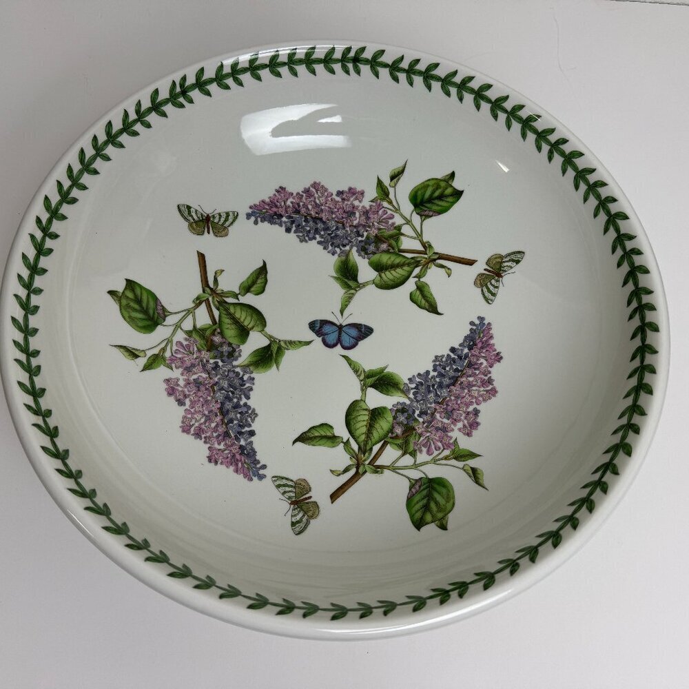 Vtg Portmeirion Large Family Salad Bowl The Botanic Garden Lilac 13"